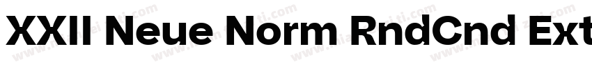 XXII Neue Norm RndCnd ExtraBold字体转换